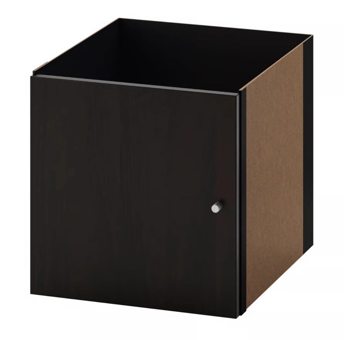IKEA KALLAX Insert with Door, Black-Brown