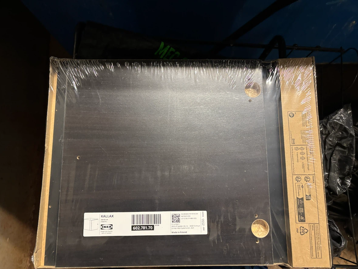 IKEA KALLAX Insert with Door, Black-Brown - photo 2