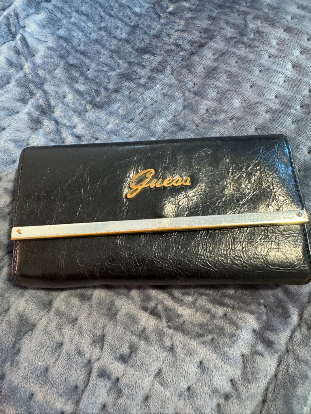 Guess Black Trifold Wallet