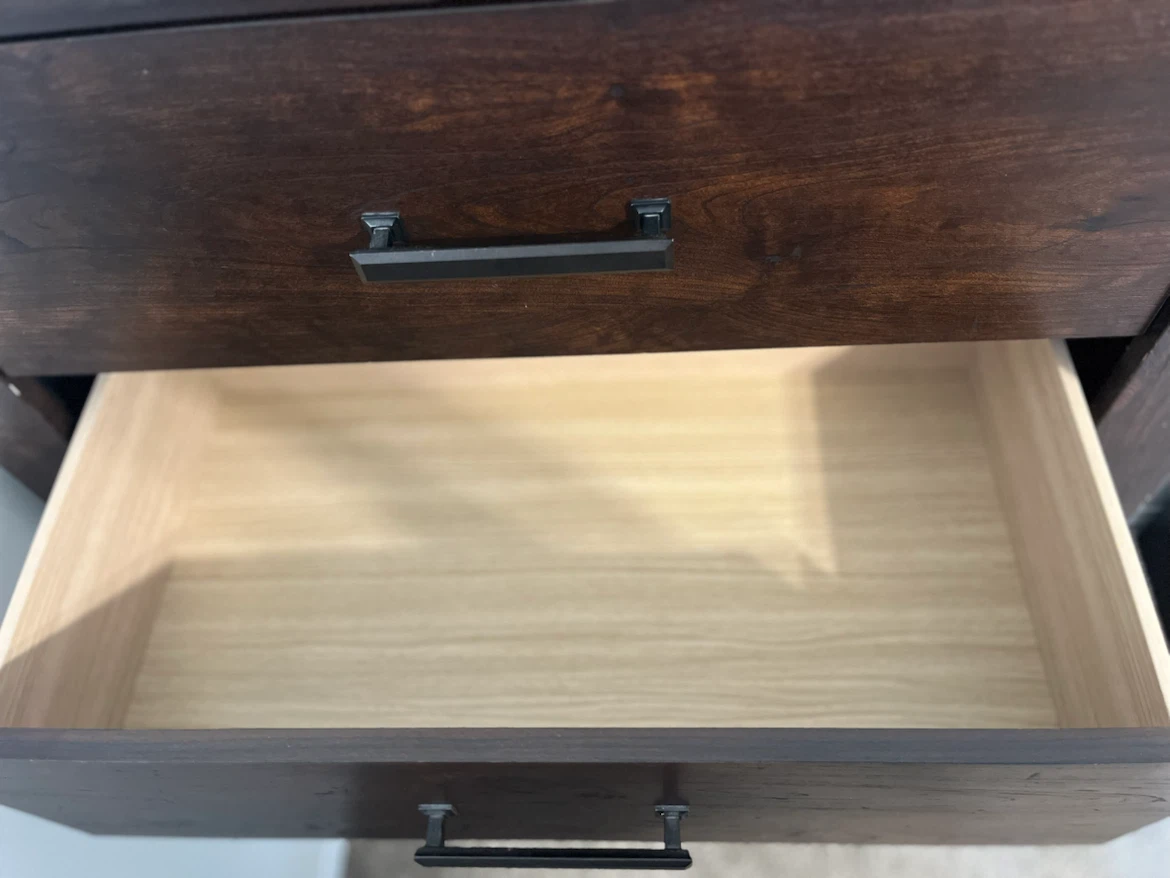 Dark Brown 5-Drawer Wooden Dresser - photo 4