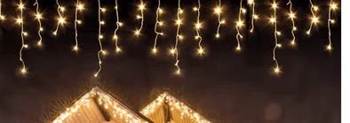 70-light strand of white LED ‘icycle’ Outdoor Christmas lights