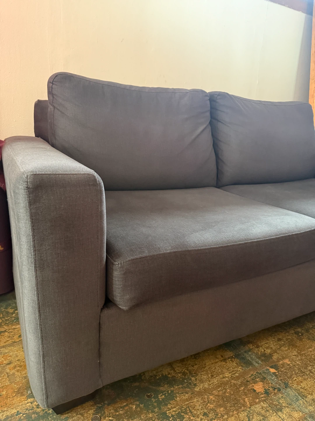 Two-seater gray couch - photo 2