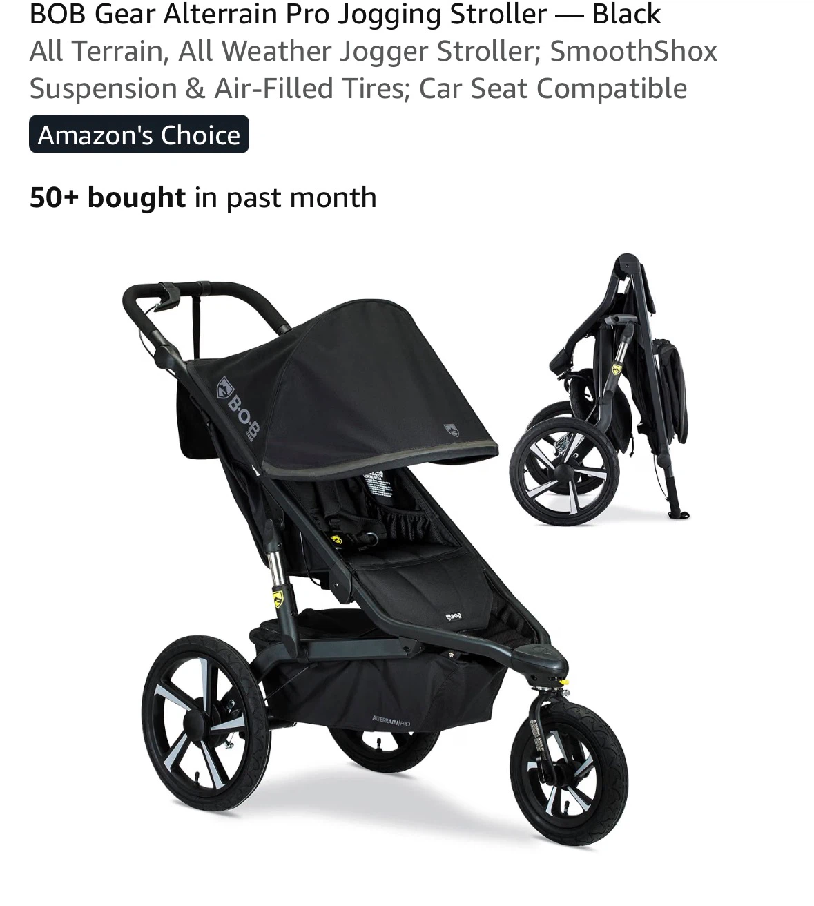 BOB Gear alterrain Pro jogging stroller