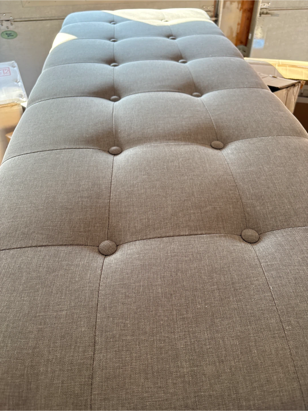 Metal bed frame and new headboard gray $50 - photo 3