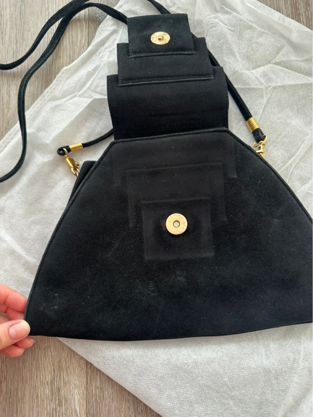 Vintage BROWNS suede shoulder bag - photo 3
