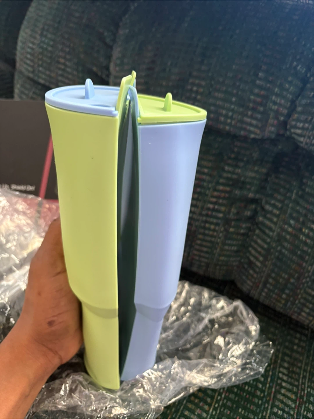 Pudasto 2-in-1 Drink Cup Green/Blue