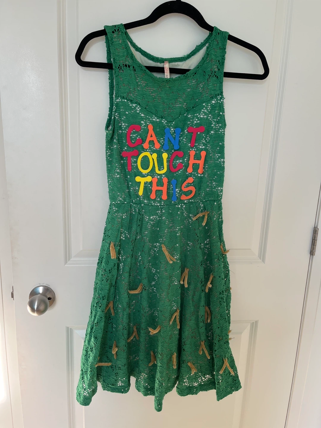 Green lace cactus dress costume - size small