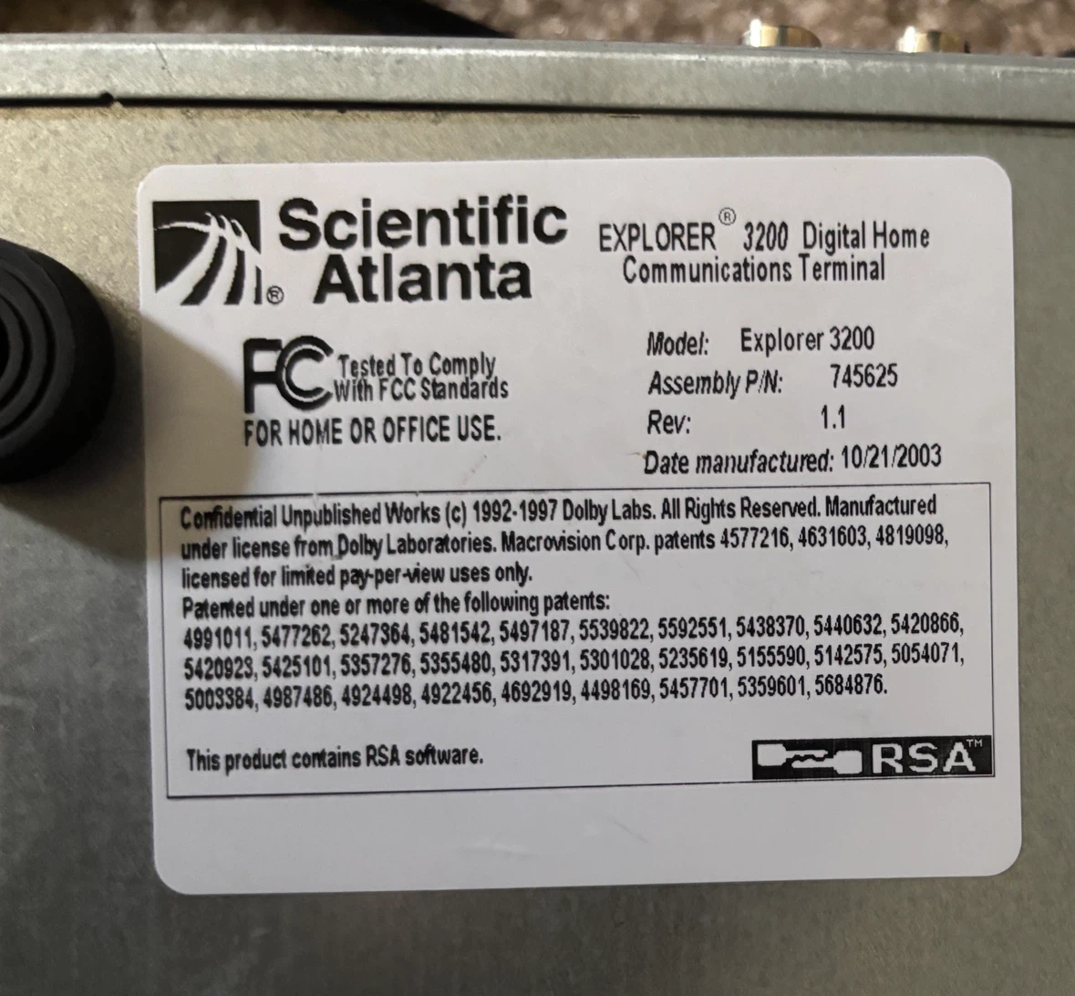 Scientific Atlanta Explorer 3200 Digital Terminal - photo 2