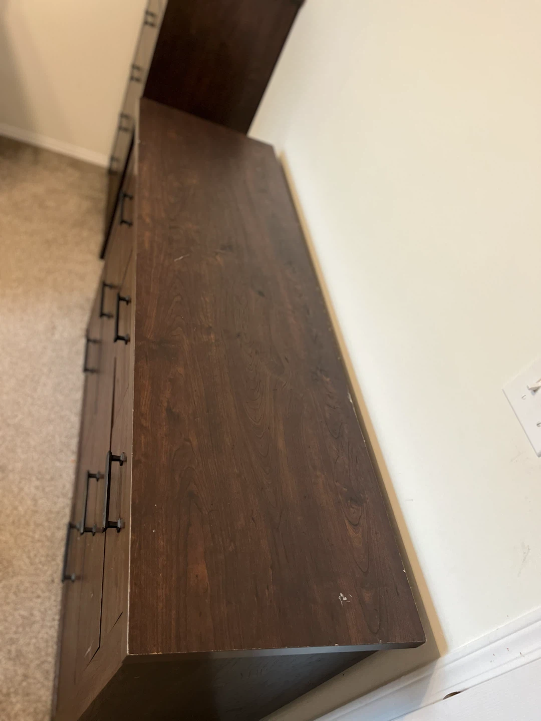 Dark Brown Six-Drawer Dresser - photo 3