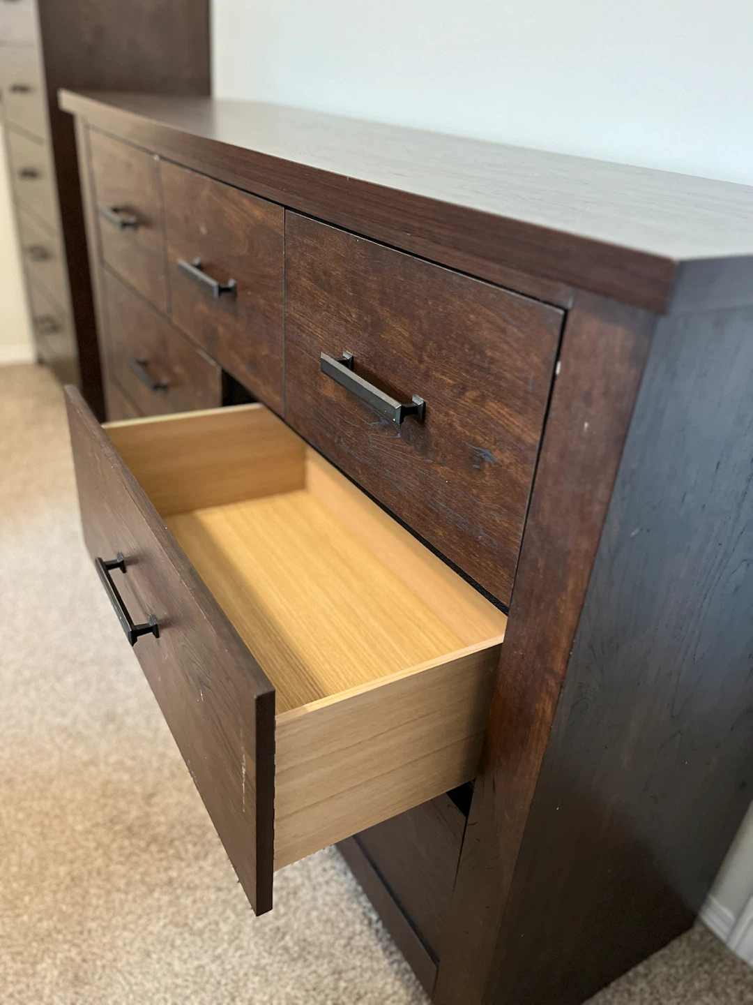 Dark Brown Six-Drawer Dresser - photo 2