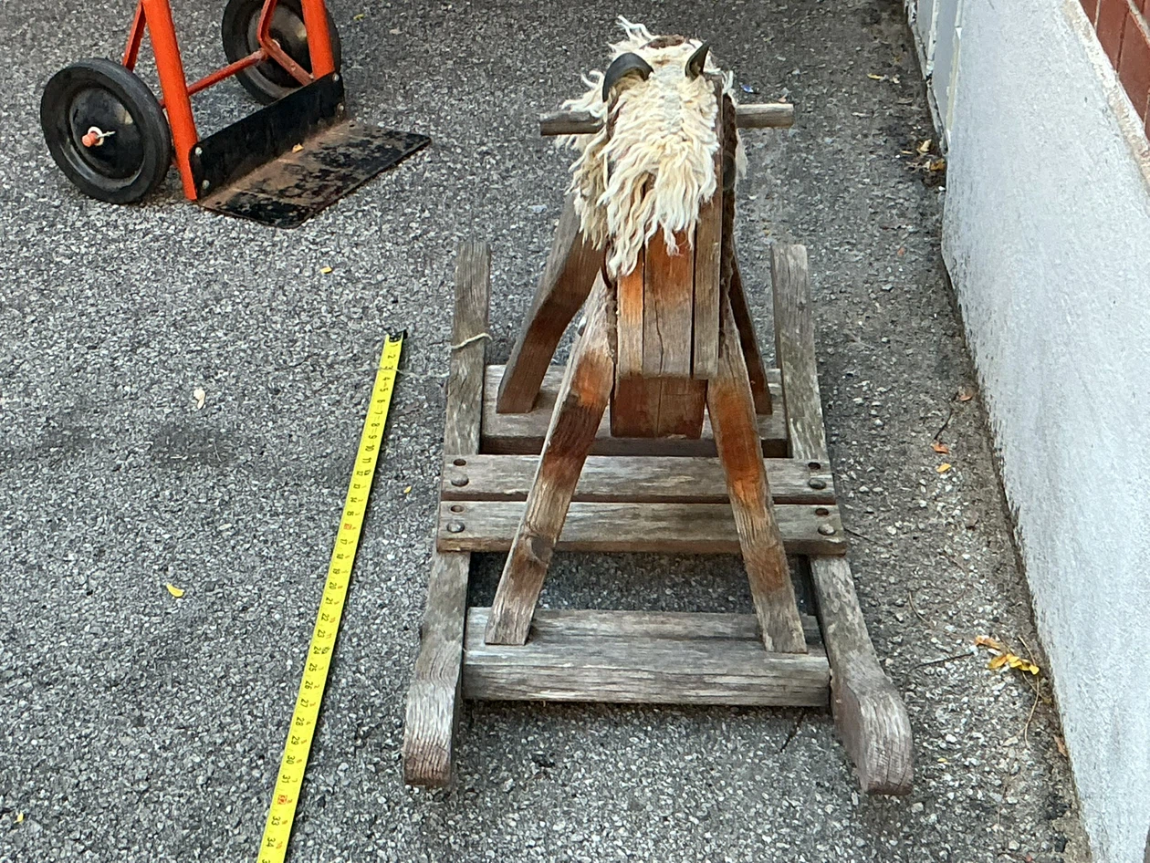 Antique Handcrafted Wooden Rocking Horse ! - photo 3