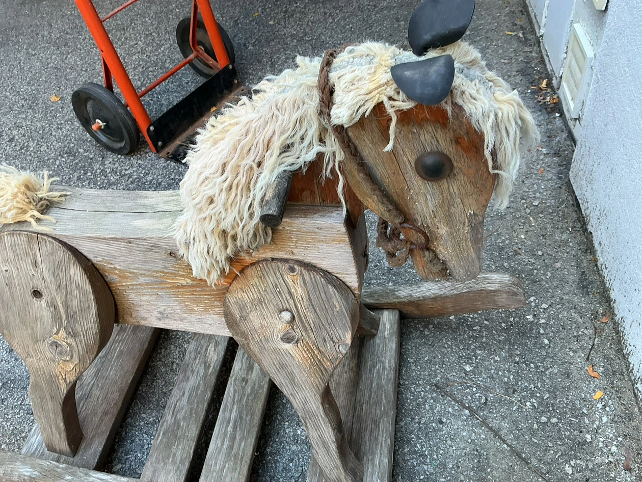 Antique Handcrafted Wooden Rocking Horse ! - photo 4