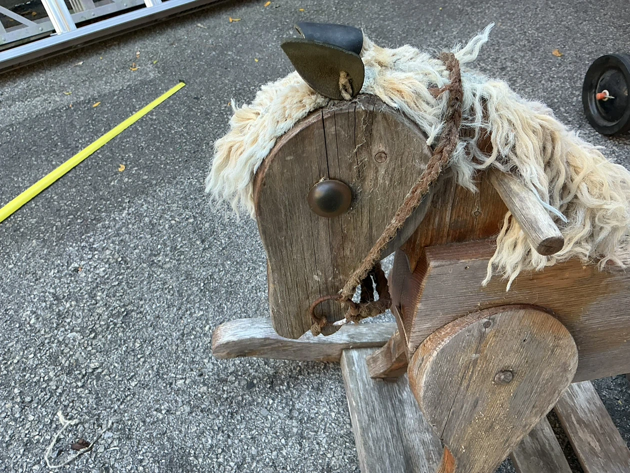Antique Handcrafted Wooden Rocking Horse ! - photo 5