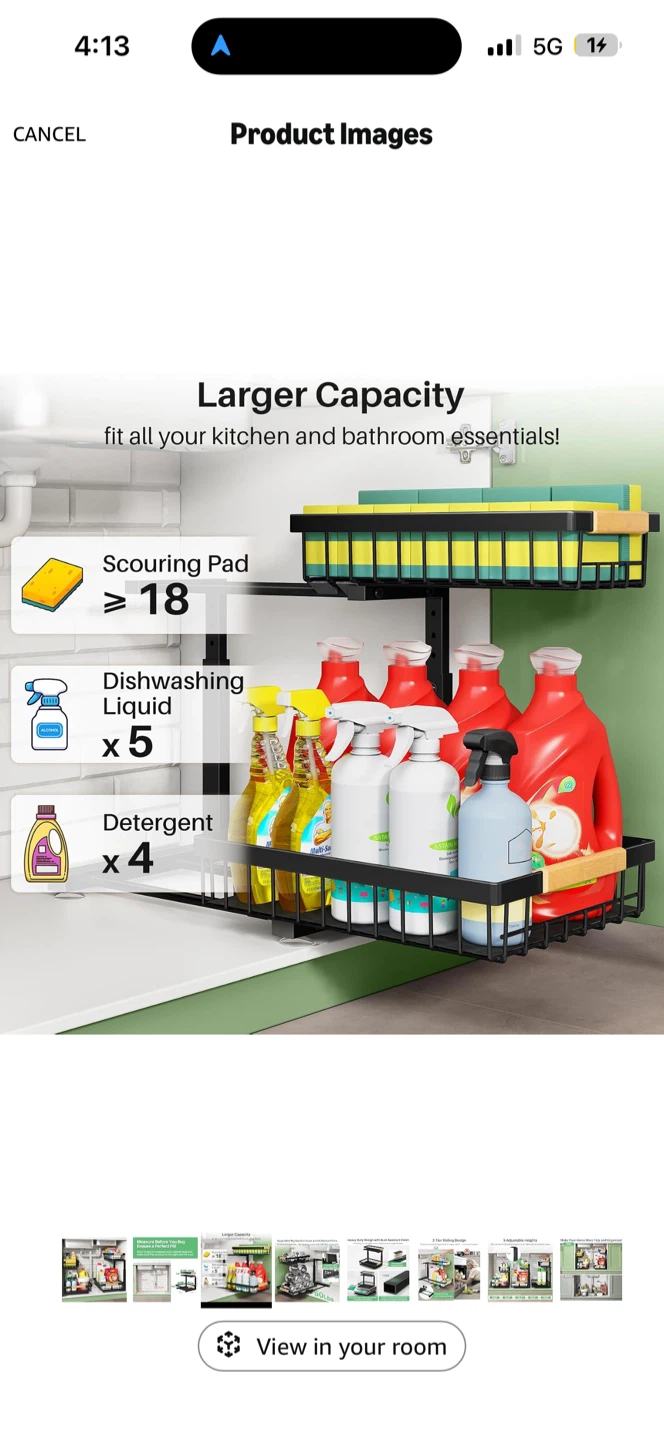 2-Tier Under Sink Organizer Shelf - photo 3