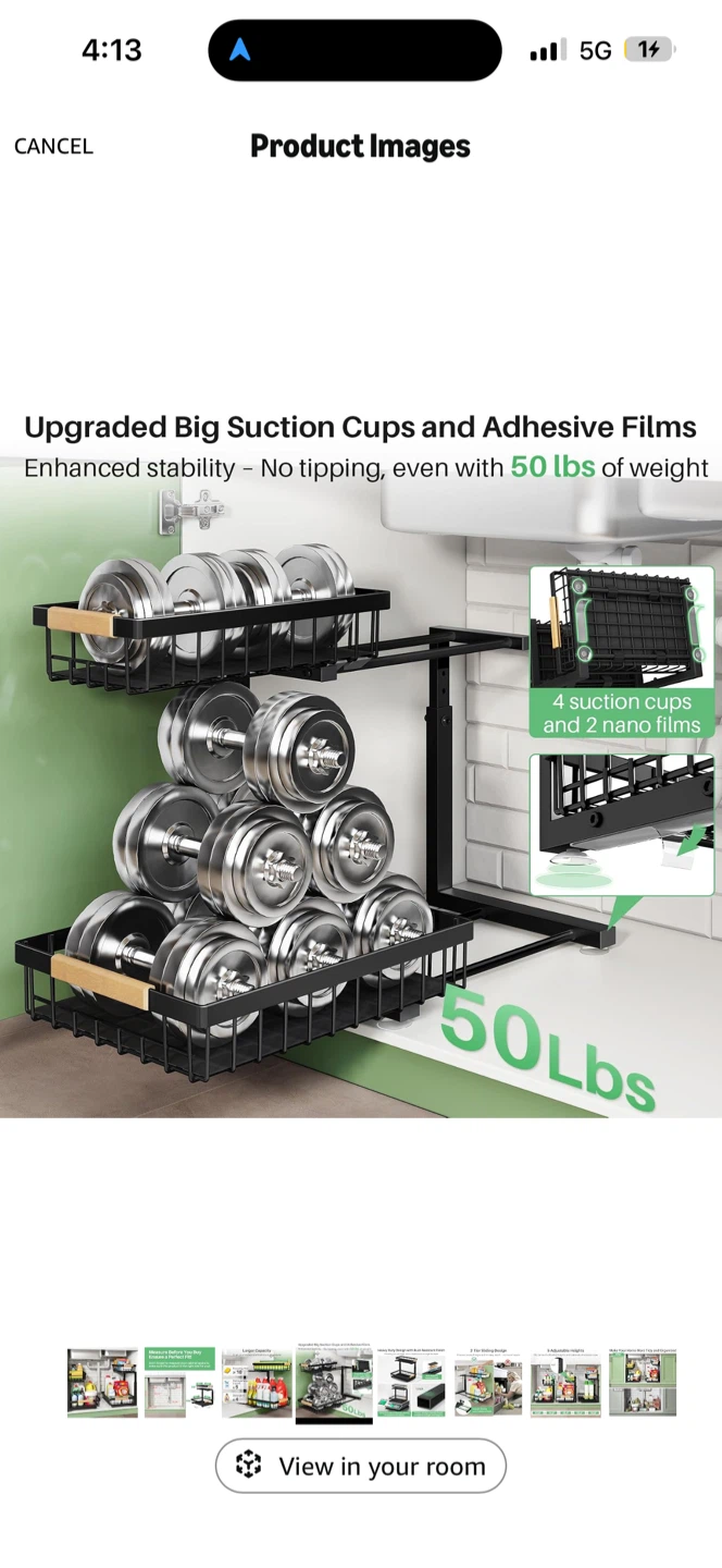 2-Tier Under Sink Organizer Shelf - photo 4