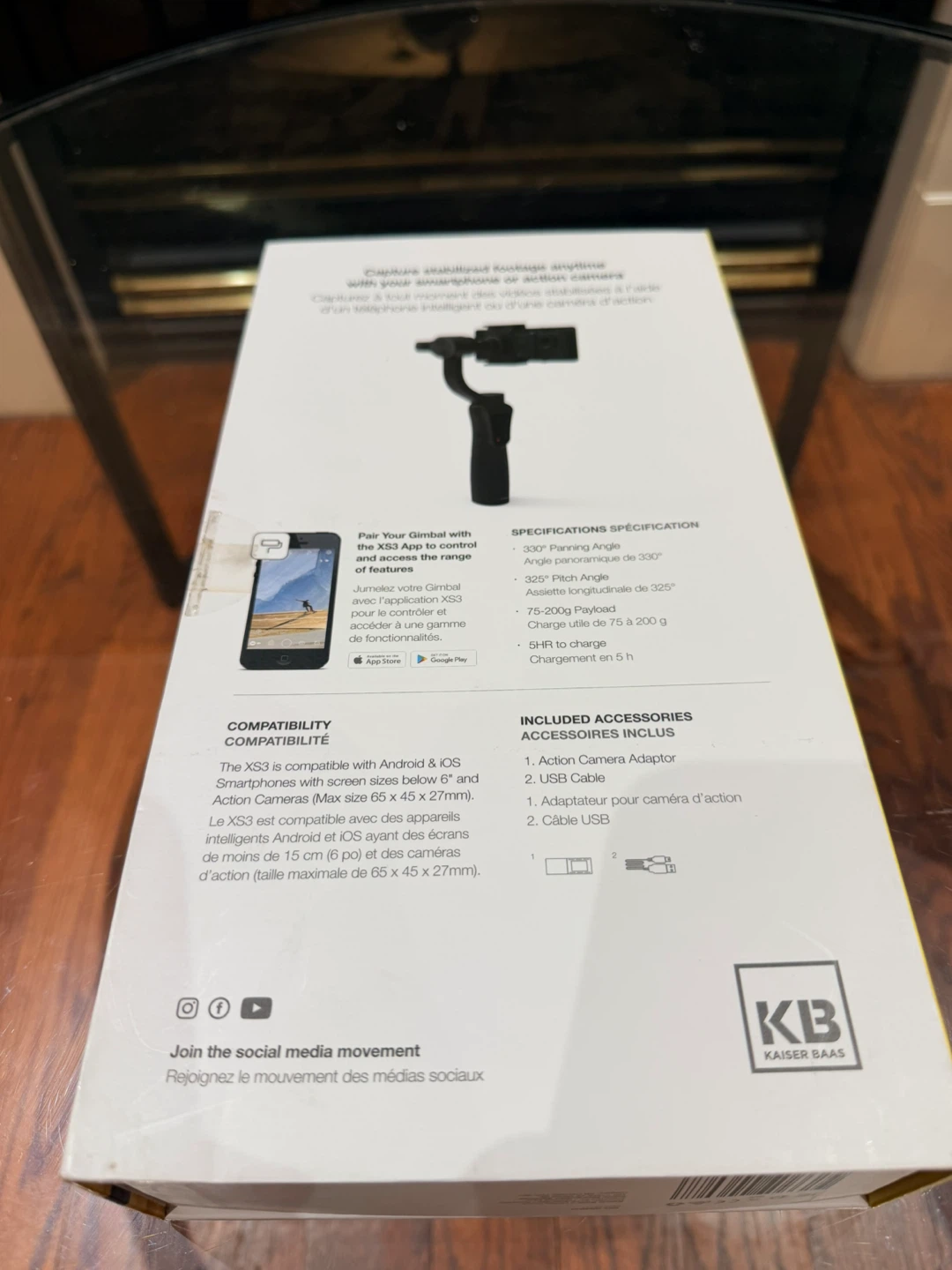 NEW Kaiser Baas XS3 3-Axis Smartphone Gimbal Stabilizer - photo 3