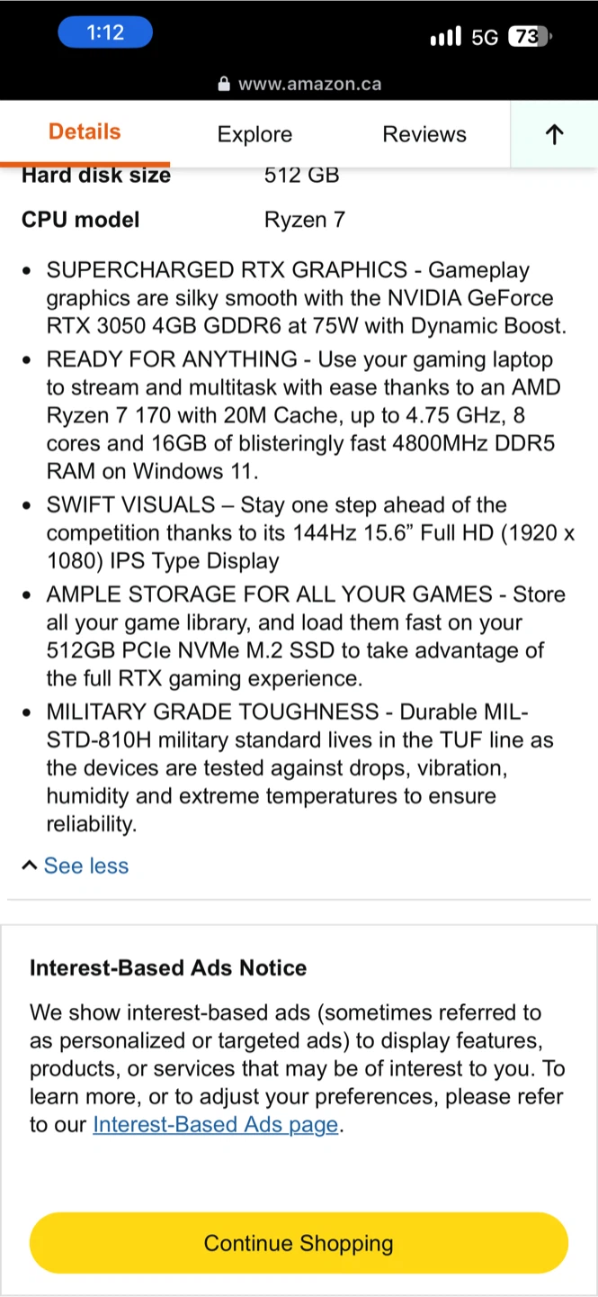 ASUS TUF Gaming Laptop with MSI Keyboard and Mouse - photo 2