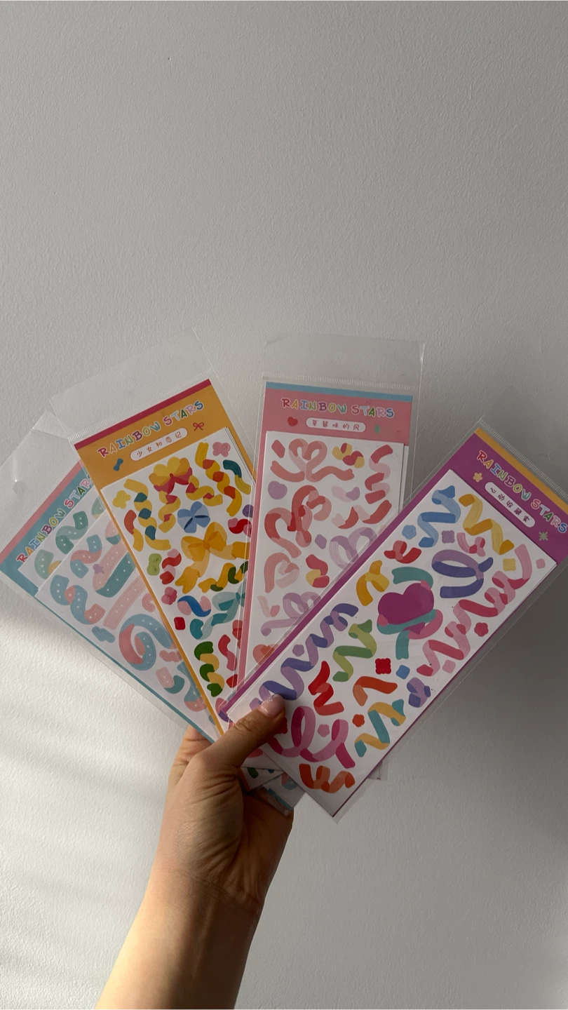 (new) decorative ribbon stickers set of 4 #freecycle