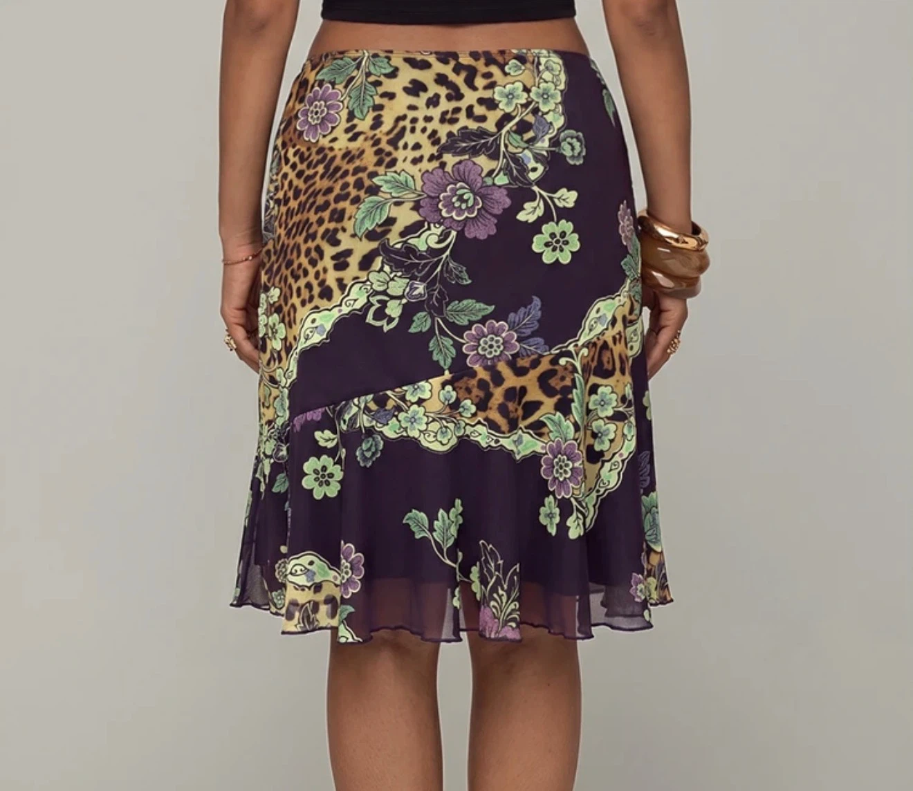 Printed midi skirt - photo 2