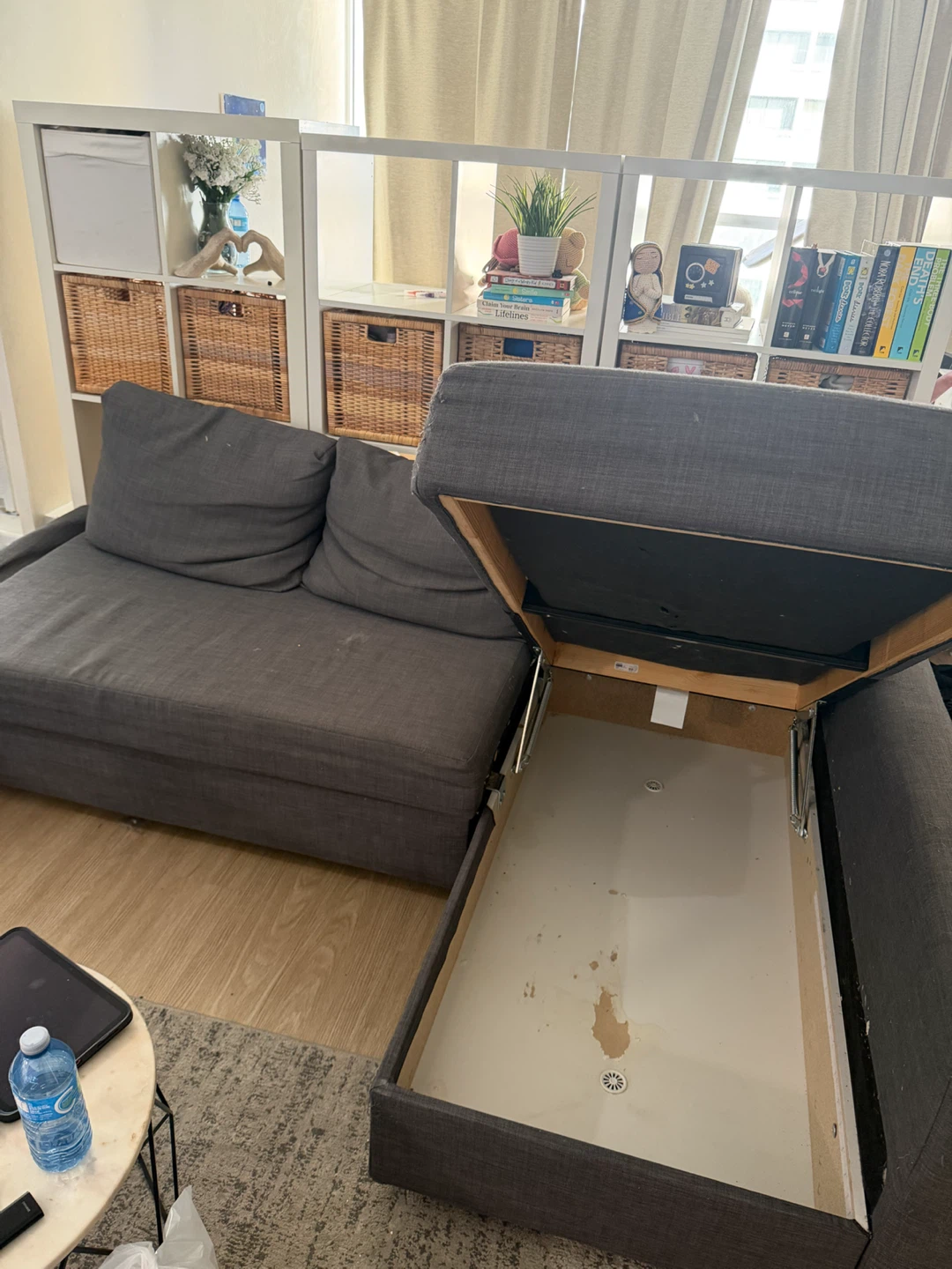 Grey Sectional Sofa with Storage - photo 5