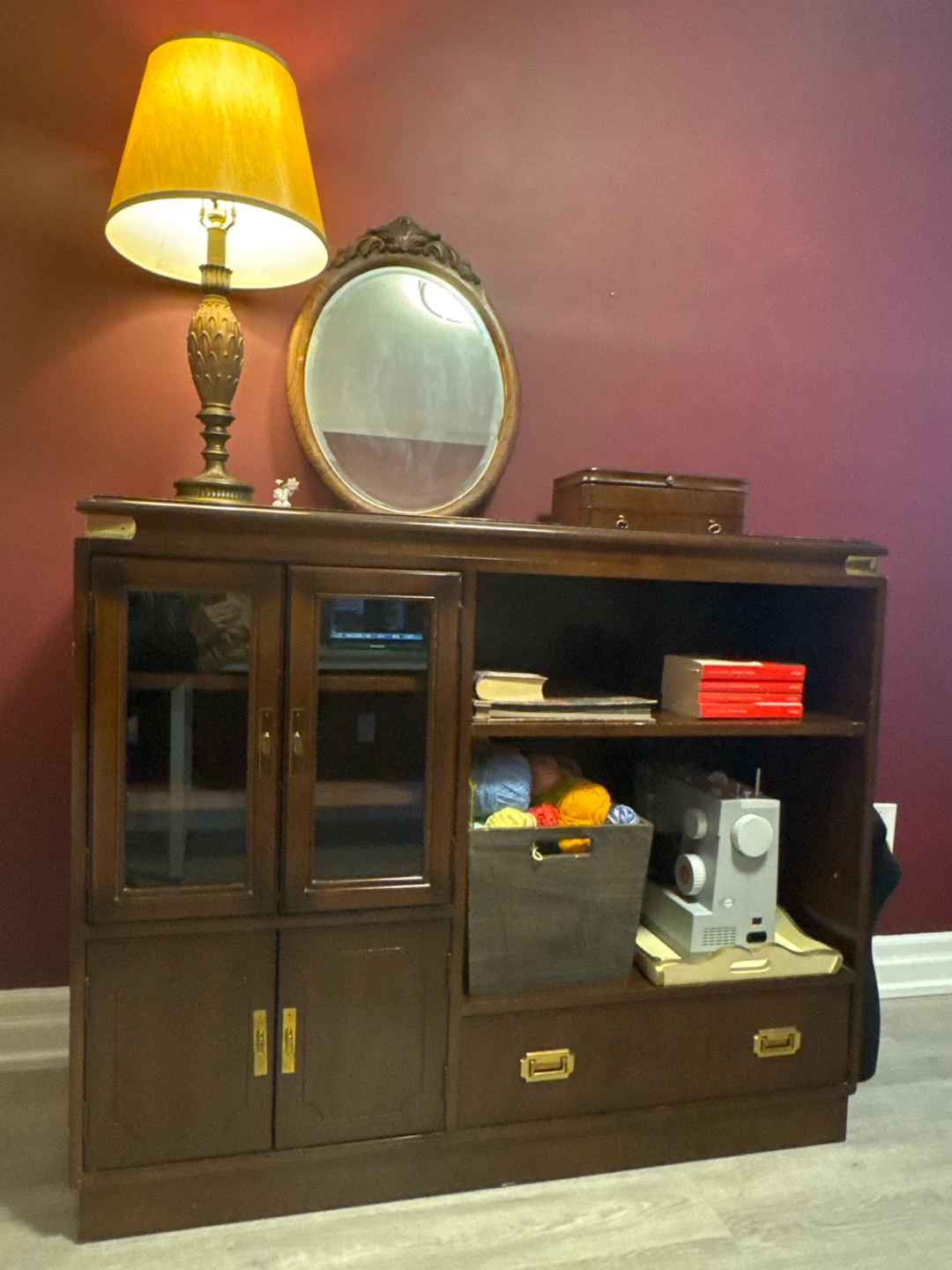 Wooden Storage Cabinet Shelf Drawers