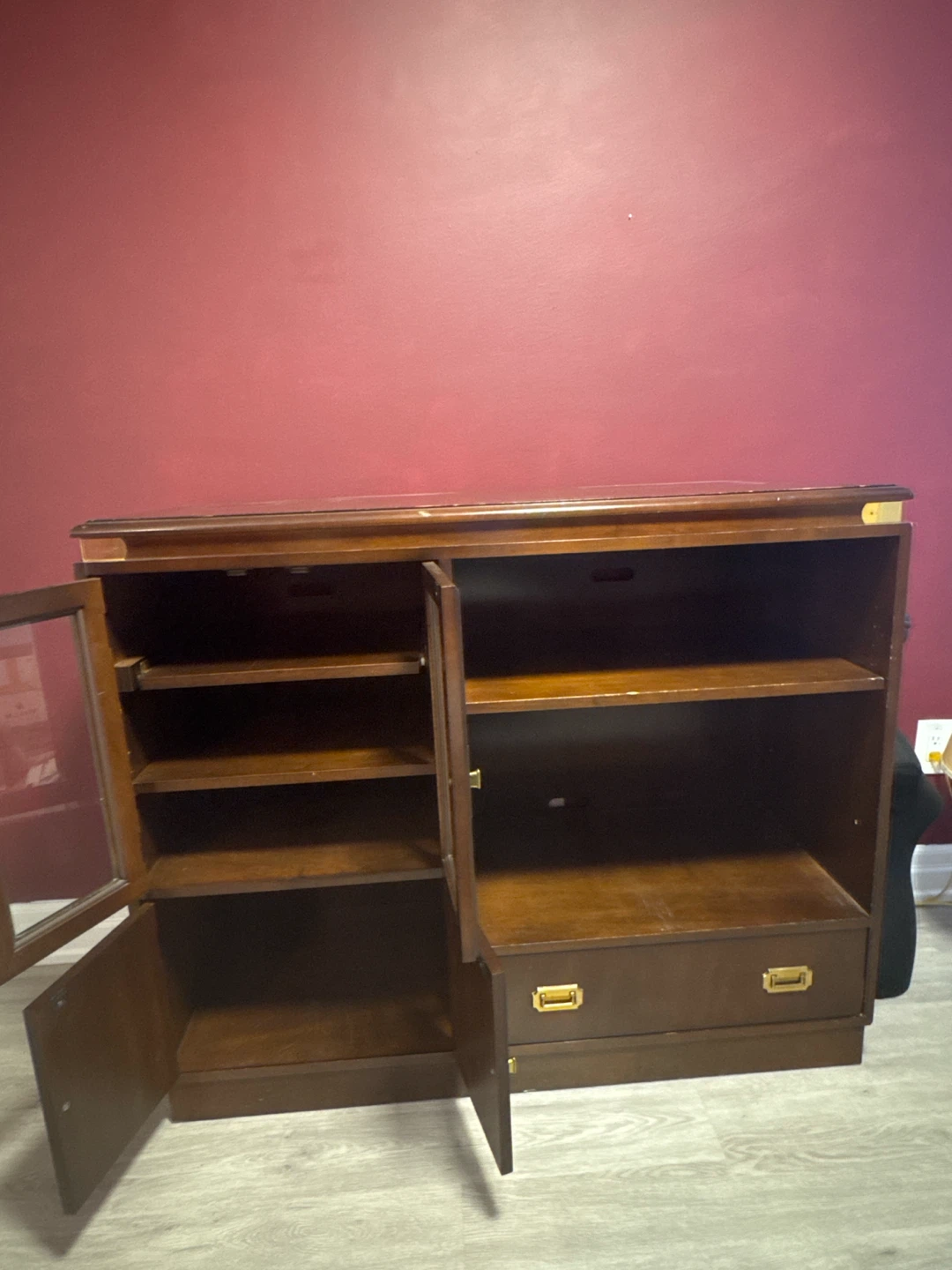 Wooden Storage Cabinet Shelf Drawers - photo 4
