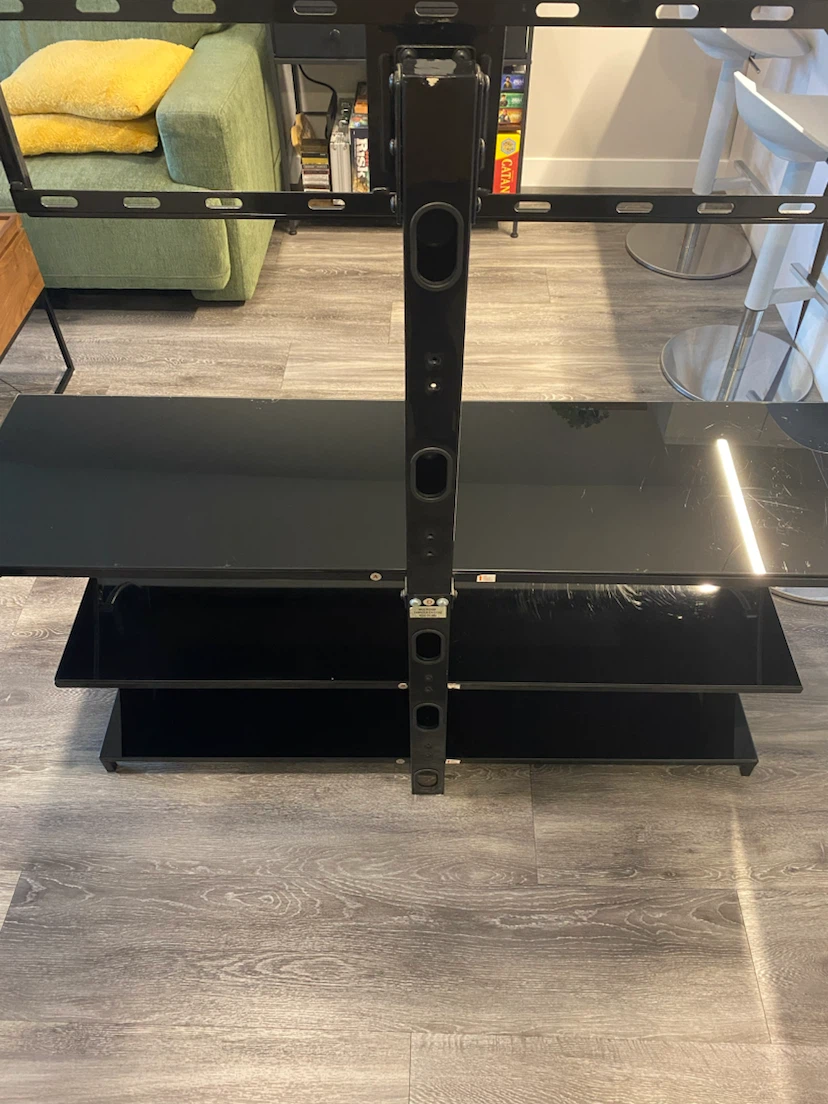 Glass TV Stand with Integrated Mount - photo 3