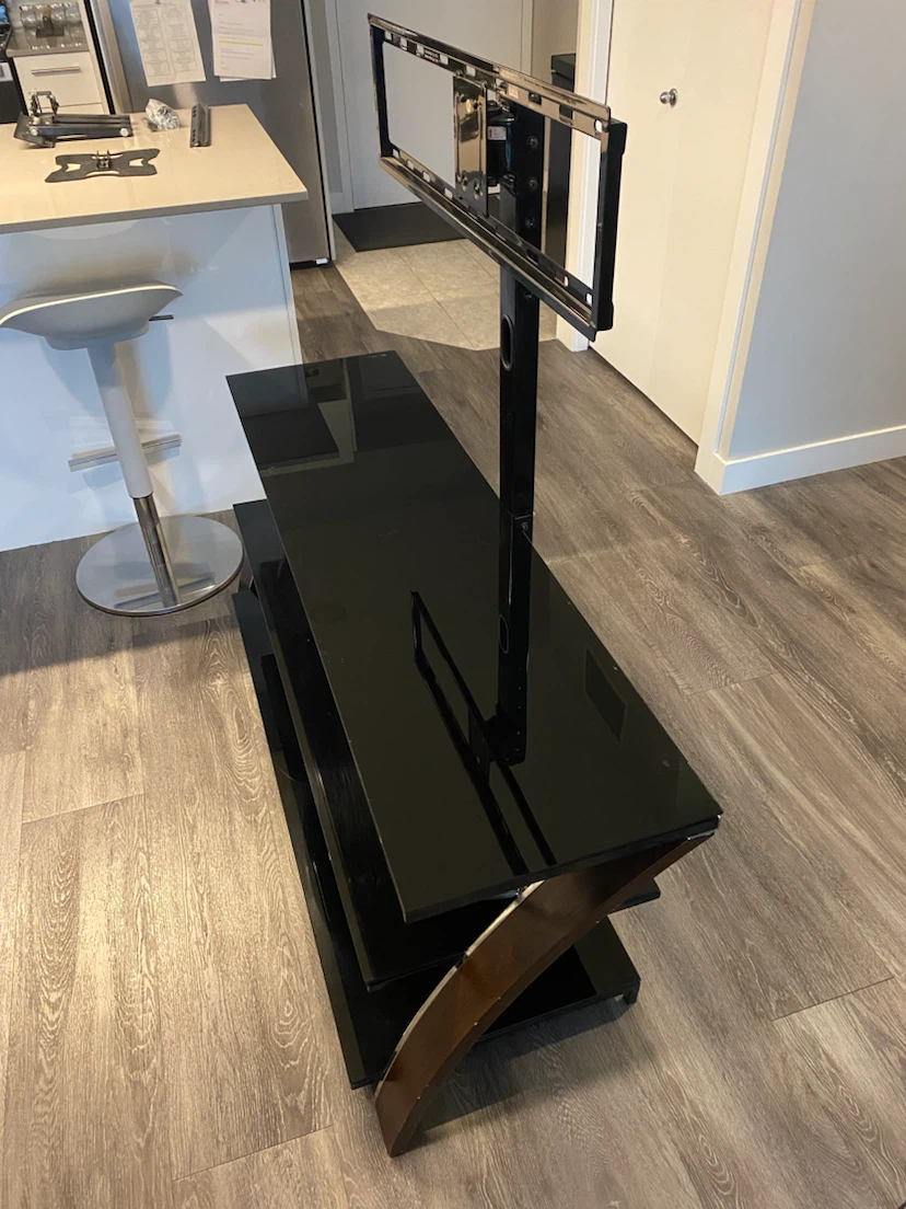 Glass TV Stand with Integrated Mount - photo 4