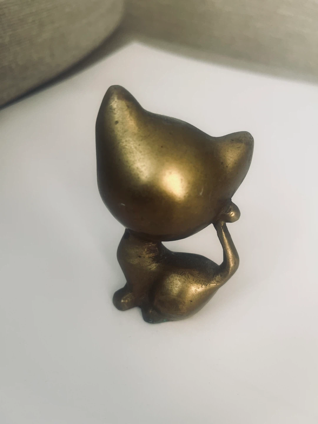 Vintage Brass Cat Figurine - photo 2