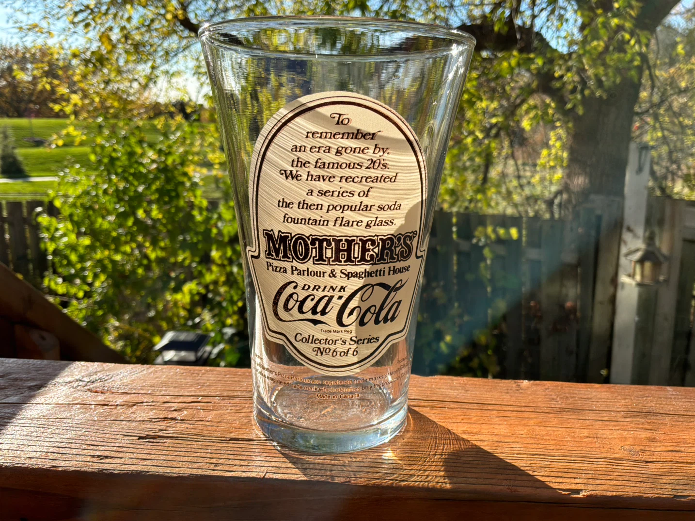 Mothers Pizza Parlour Coca-Cola Collector Glass - photo 4