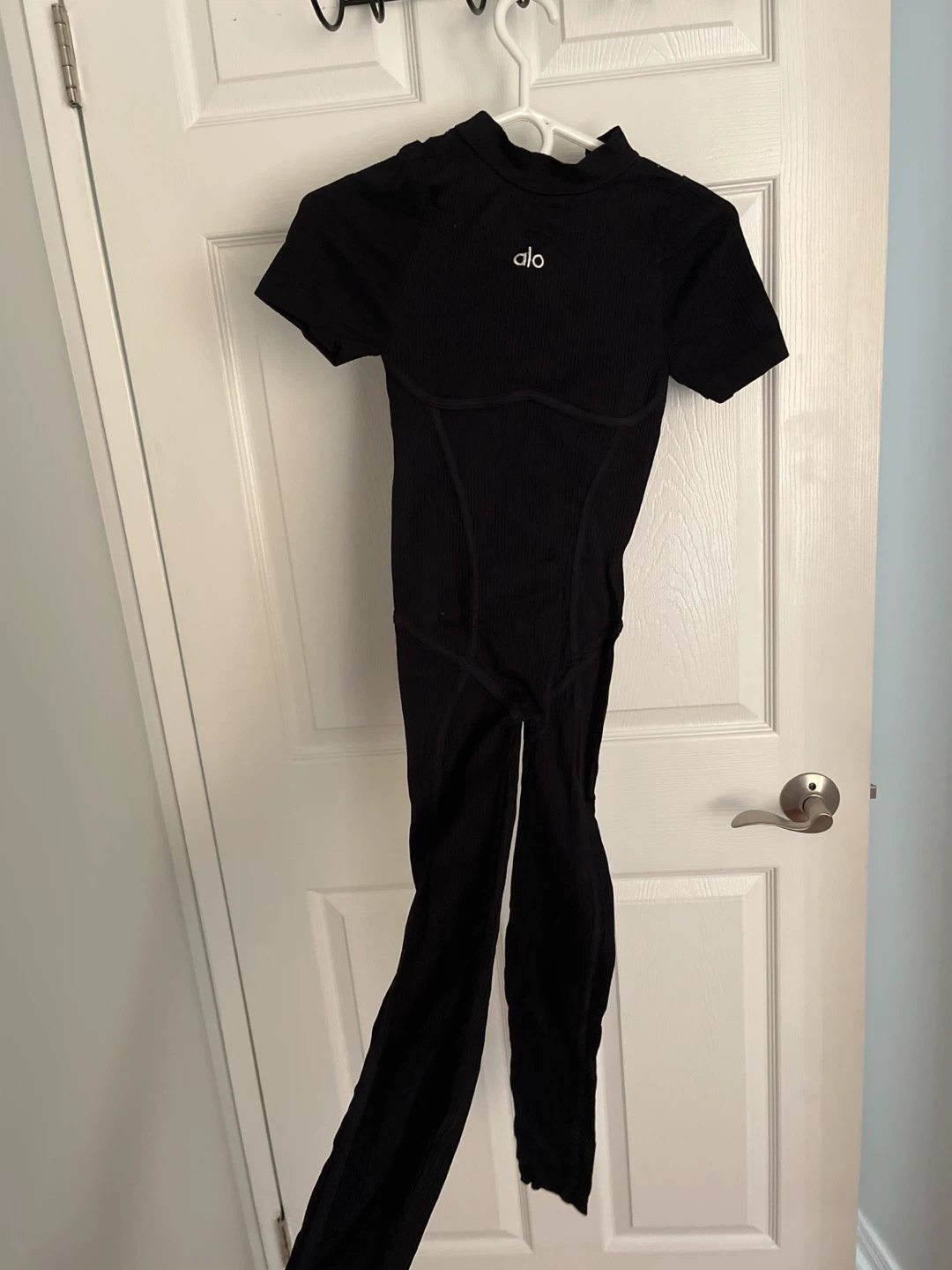 Alo Yoga Black Ribbed Jumpsuit