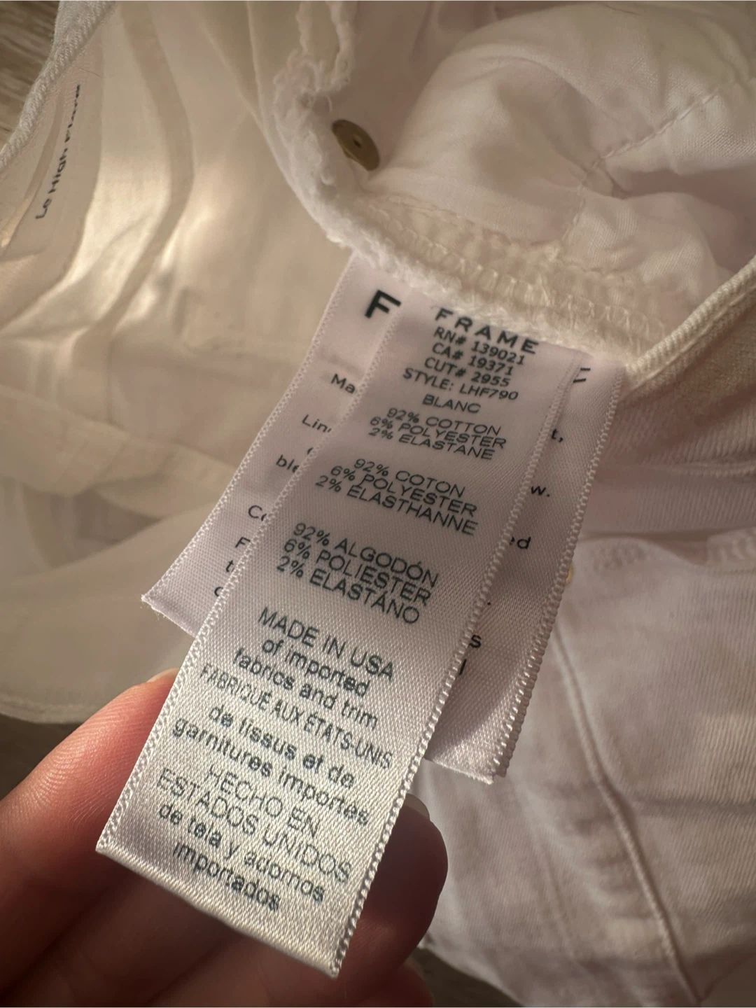 FRAME Le High Flare Jeans White Size 25 - photo 3
