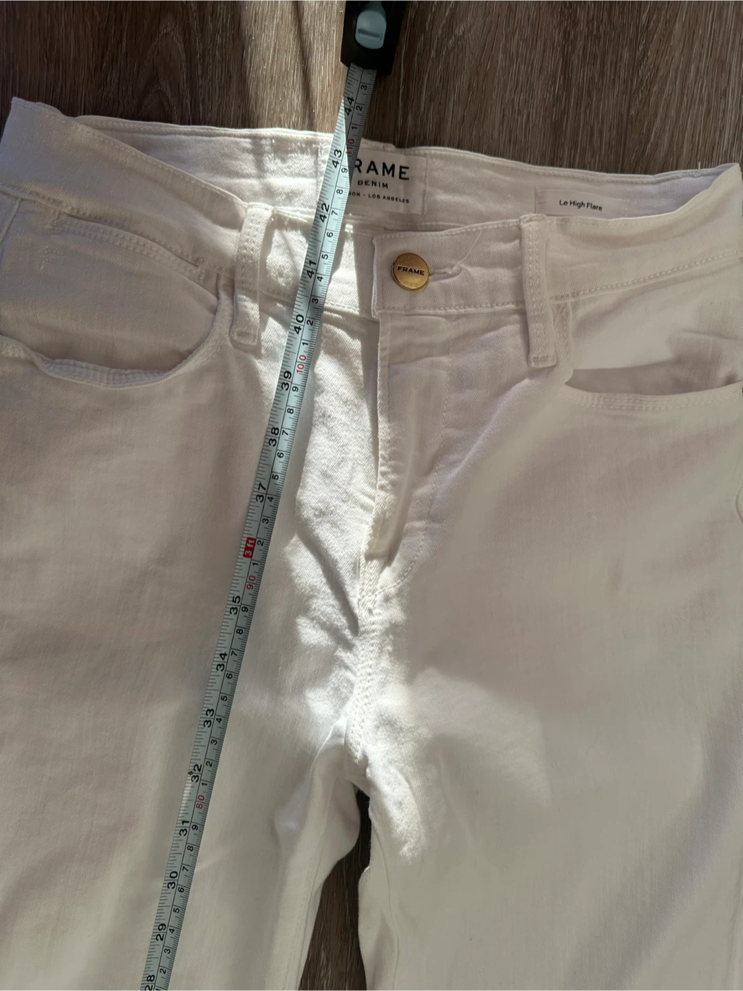 FRAME Le High Flare Jeans White Size 25 - photo 5