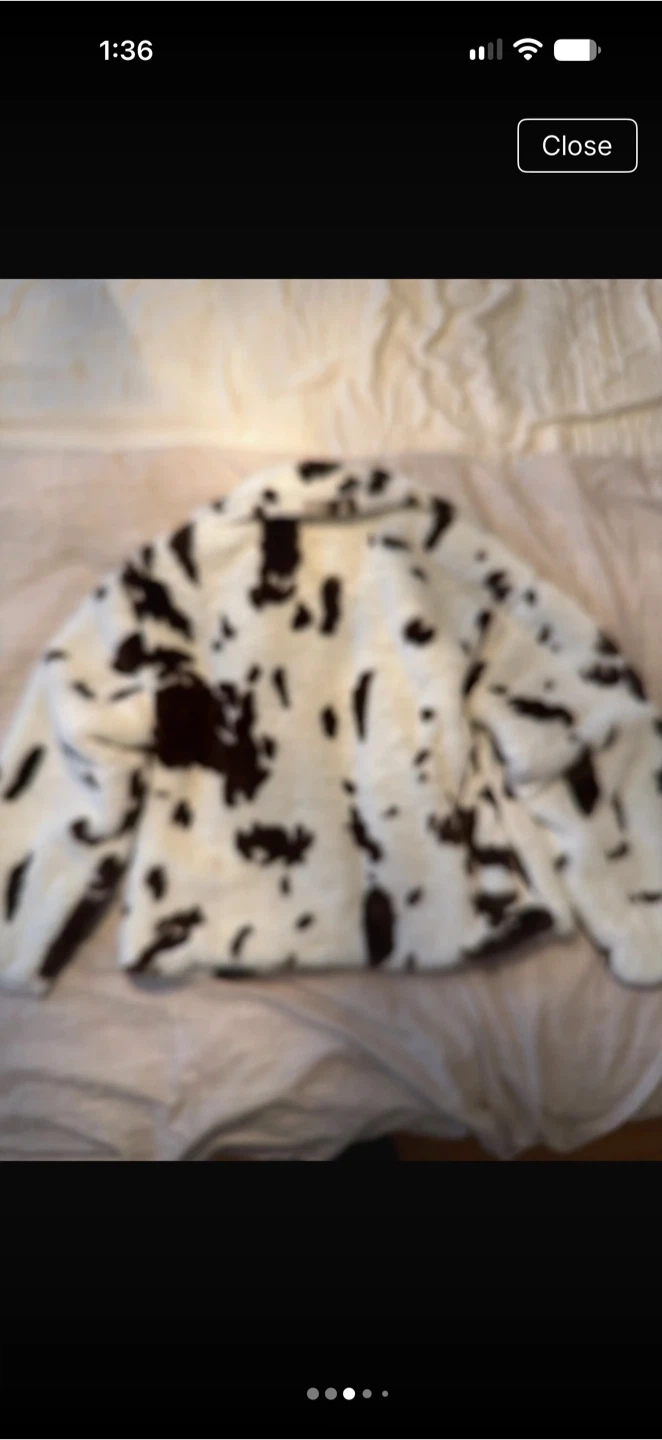 Jade & Ivory Faux Fur Cow Print Jacket - photo 3
