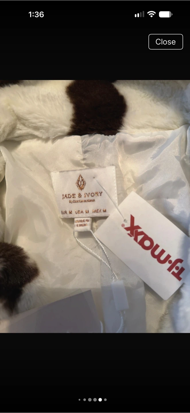 Jade & Ivory Faux Fur Cow Print Jacket - photo 5