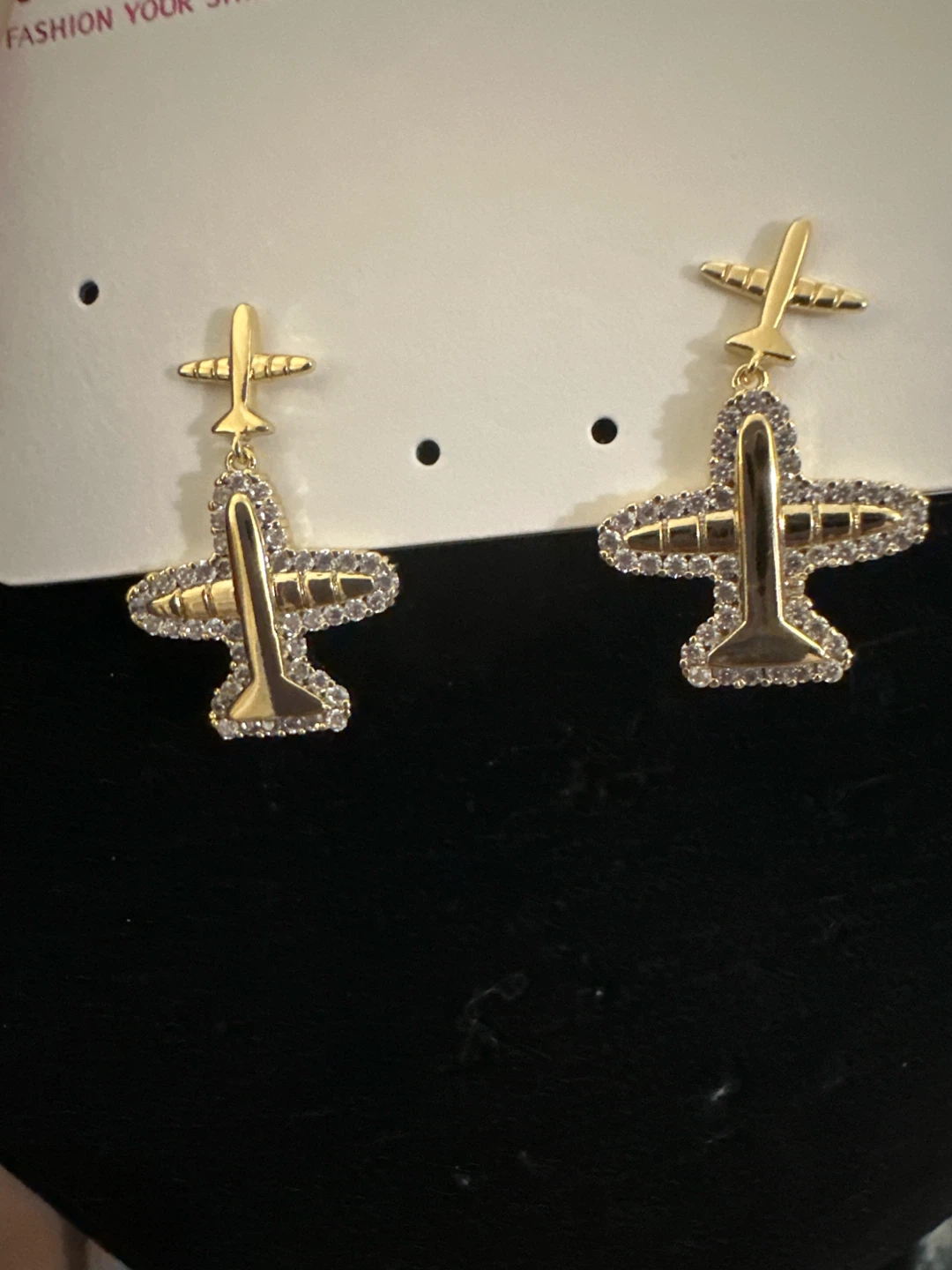 14k gold laminated airplane earrings - photo 2