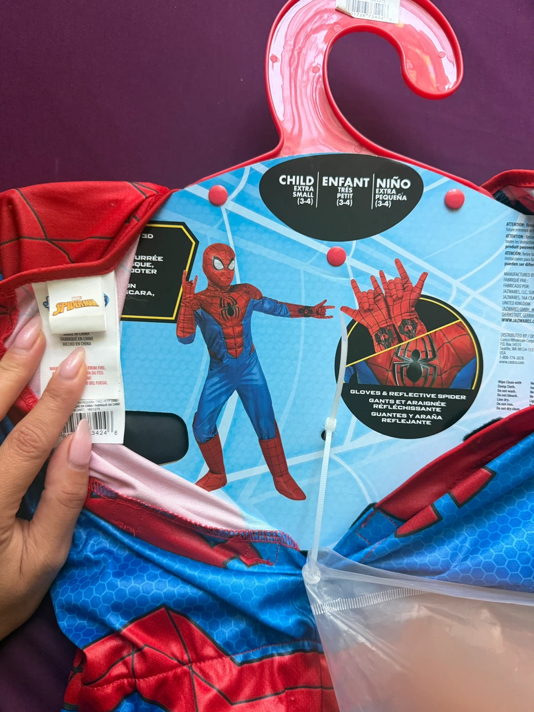 Spider-Man Costume Child Extra Small 3-4 - photo 2