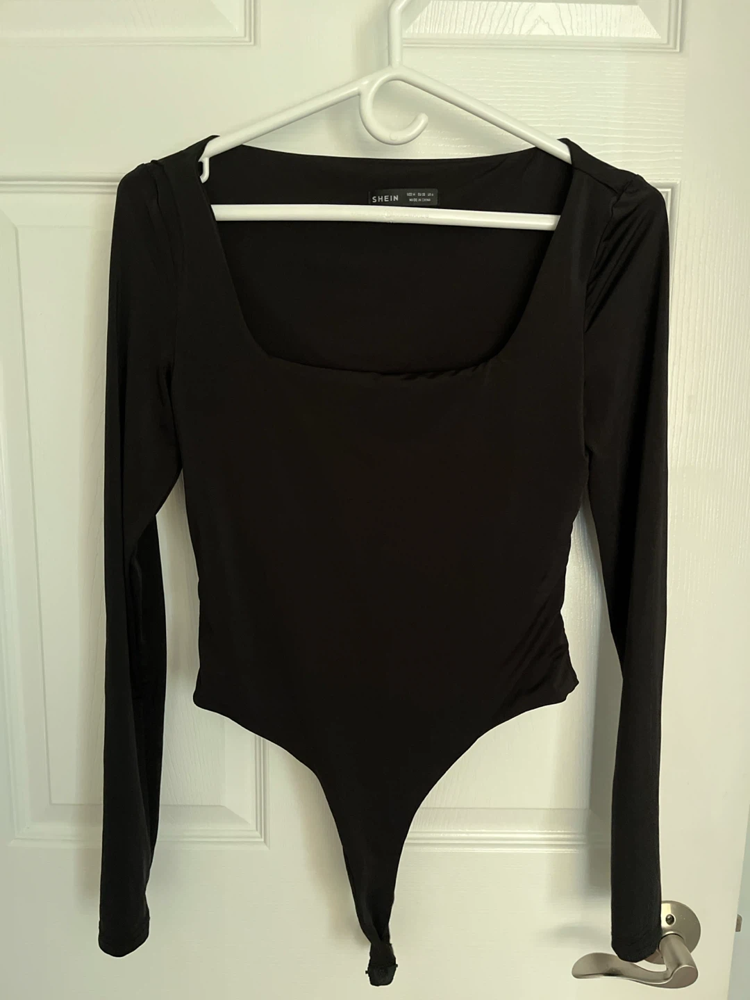 SHEIN Black Long Sleeve Bodysuit
