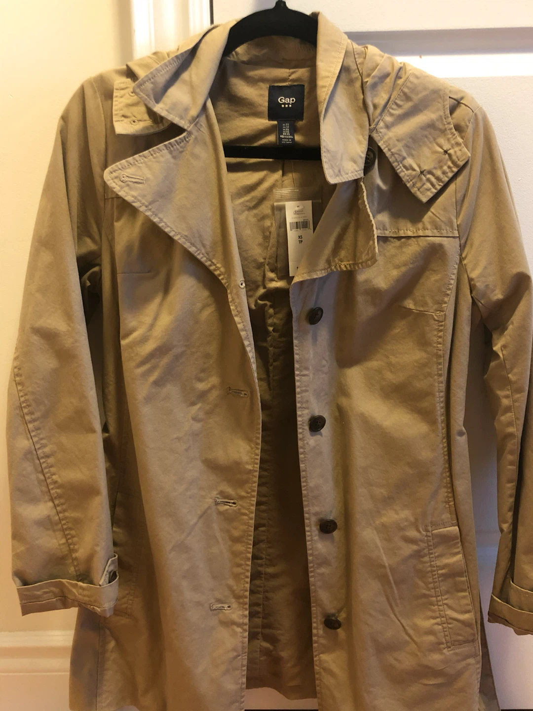 Gap Tan Hooded Trench Coat - Brand New with tags