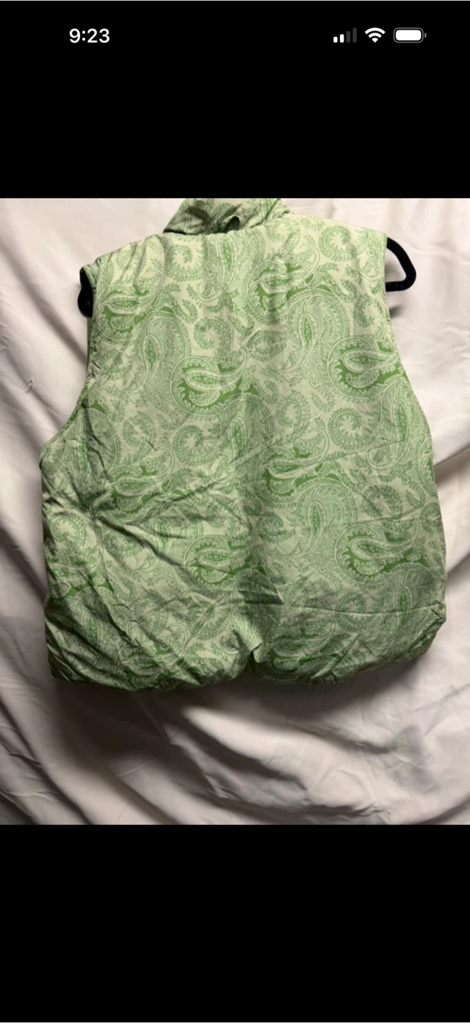 Lands' End Reversible Puffer Vest Green - photo 4
