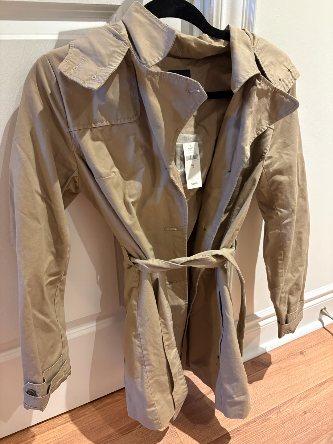 Gap Tan Hooded Trench Coat - Brand New with tags - photo 3
