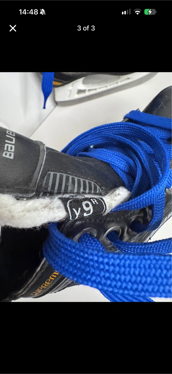 Bauer Supreme Ice Skates Size Y9R - photo 3