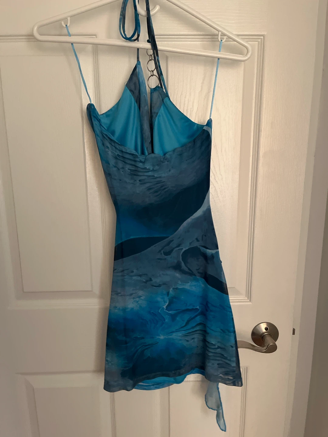 Blue Halter Mini Dress - photo 2