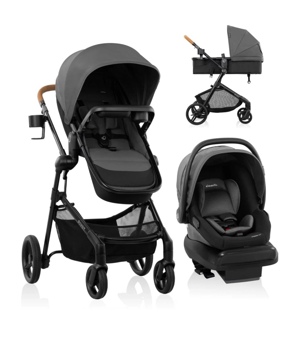 Evenflo Litemax 35 Infant Car Seat with stroller