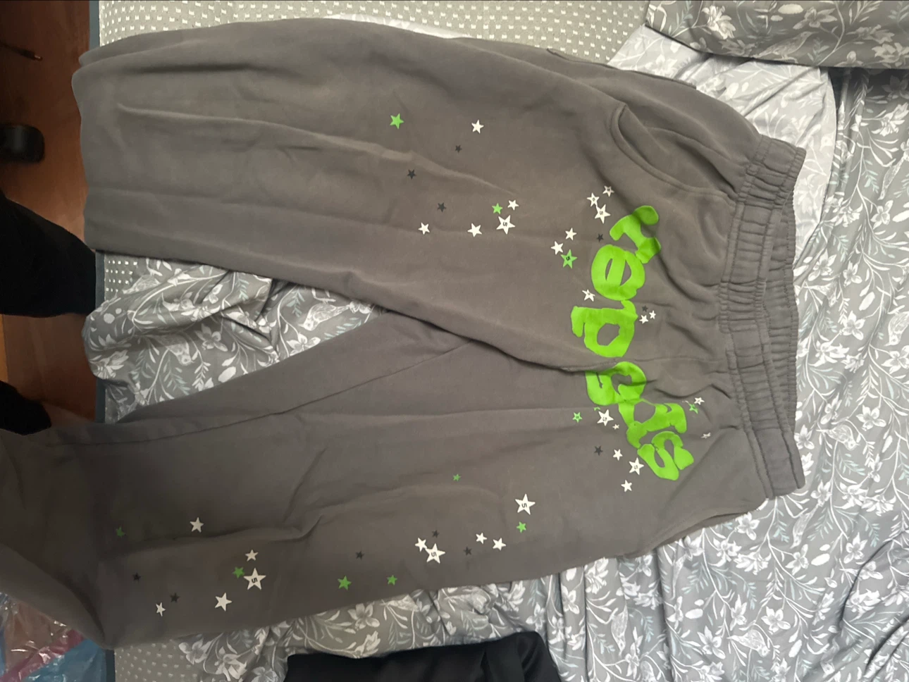 Kith Grey Sweatpants with Green Graphic