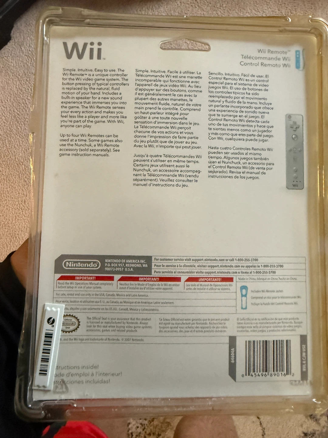 ORIGINAL NINTENDO WII REMOTE – FACTORY SEALED - photo 3