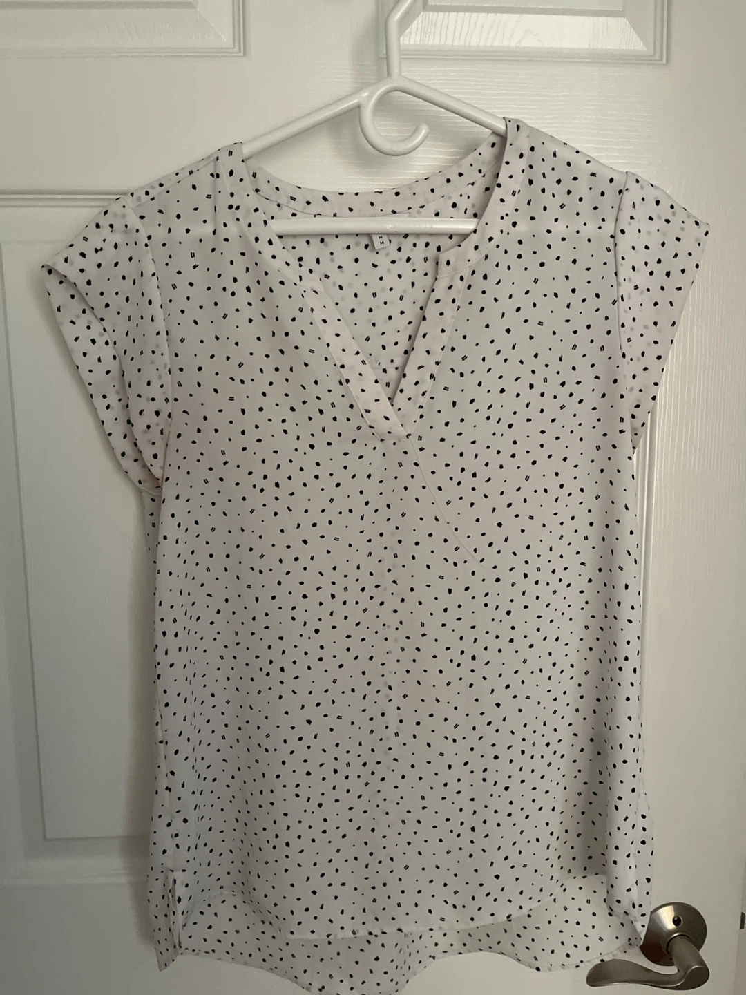Polka Dot Short Sleeve Top
