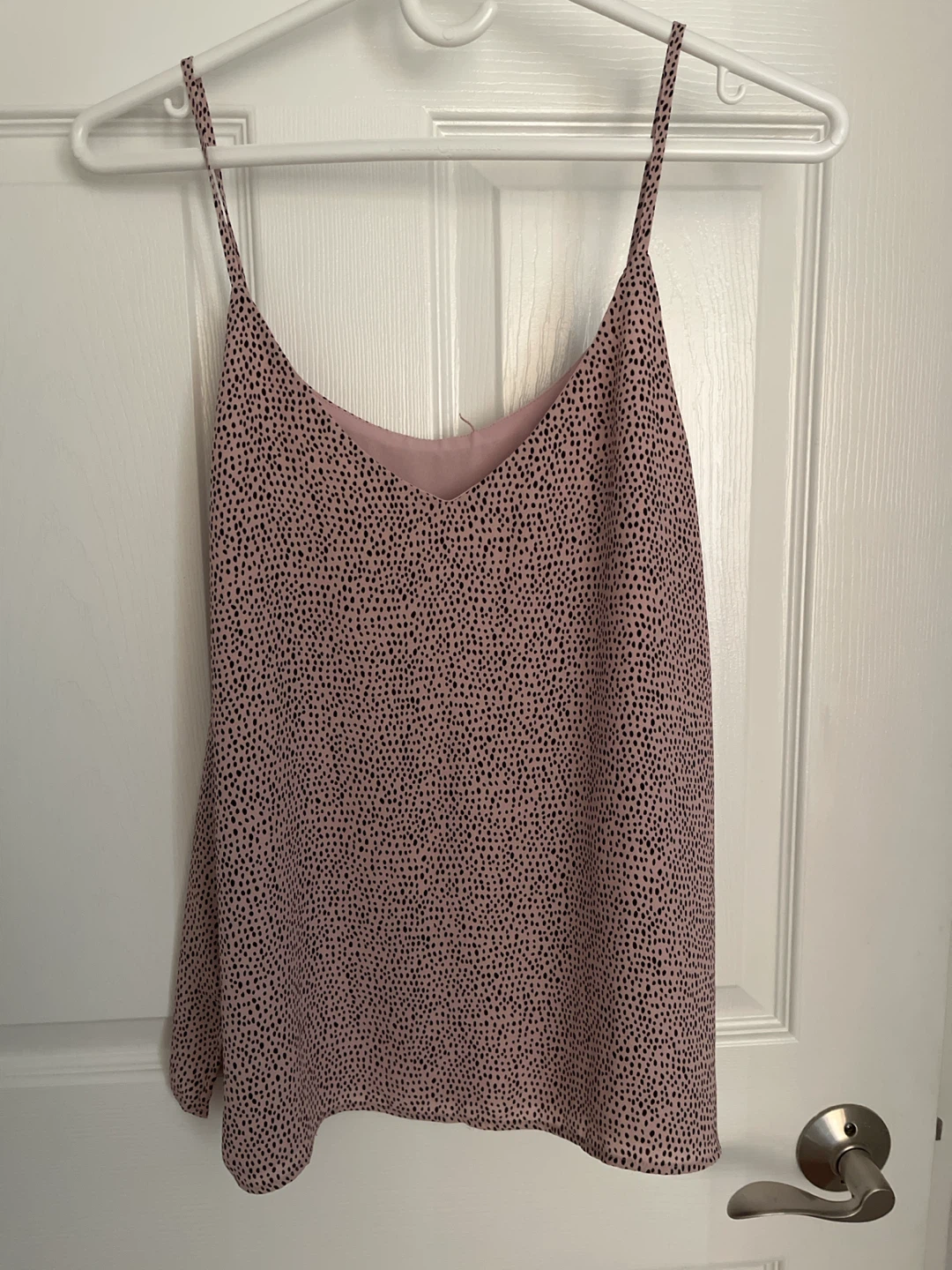 Pink and Black Polka Dot Cami
