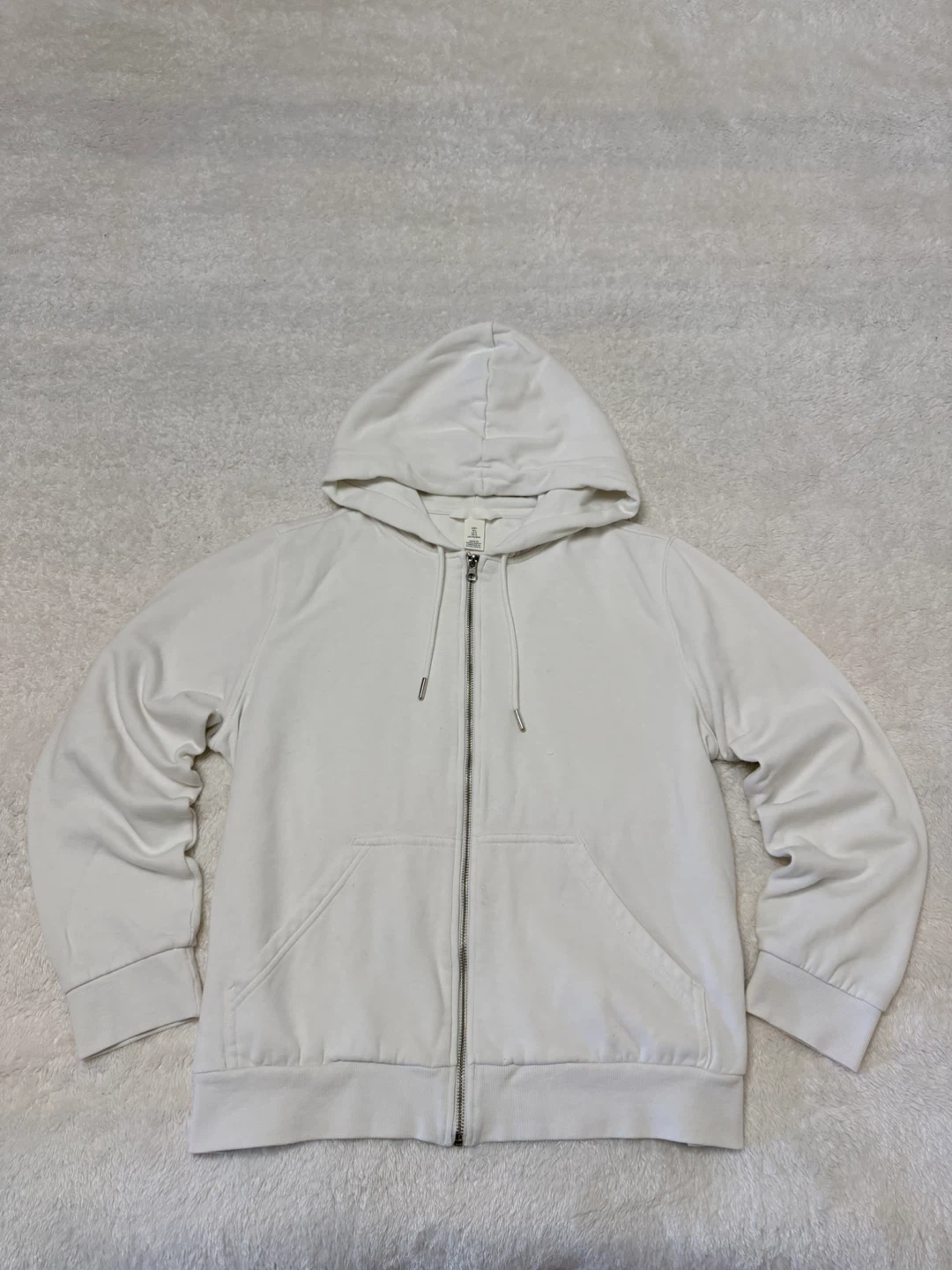White Zip-Up Hoodie - photo 4