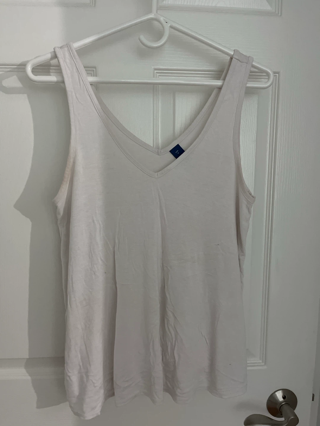 Old Navy White V-Neck Tank Top